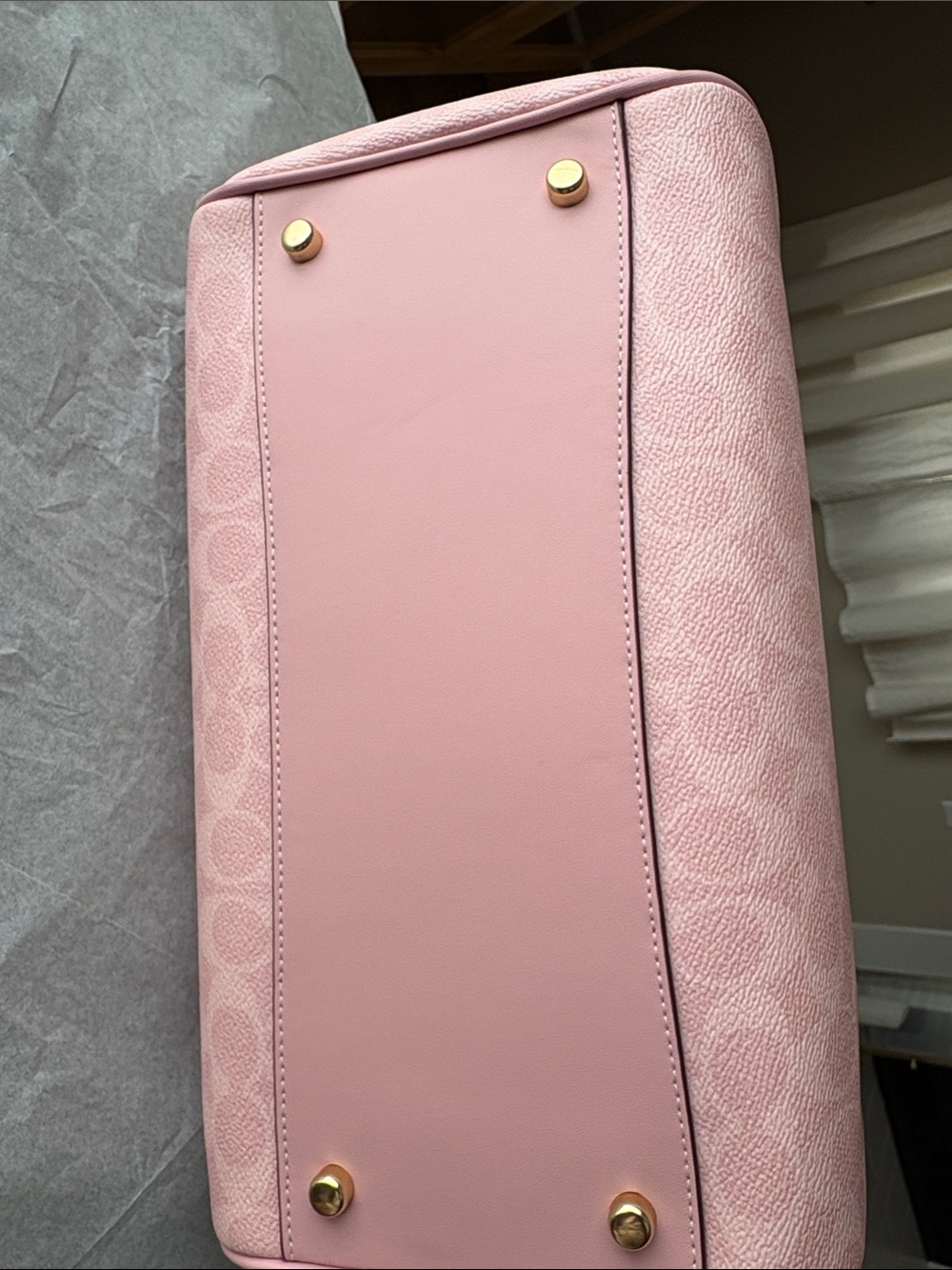 Coach powder pink LARGE Rowan Satchel Bag In Signature Canvas - Picture 5 of 10